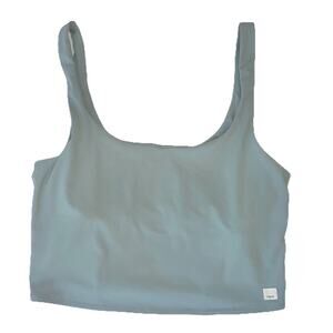 Vuori Womens Size XL Daily Cropped Tank Top Fitted Scoop Neck Green